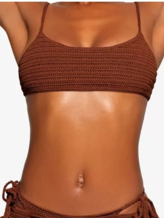 SKIMS Other - SKIMS Brown Crochet Bikini Top and Bottom Set